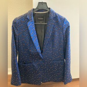 Banana Republic leopard print boyfriend blazer size 10
